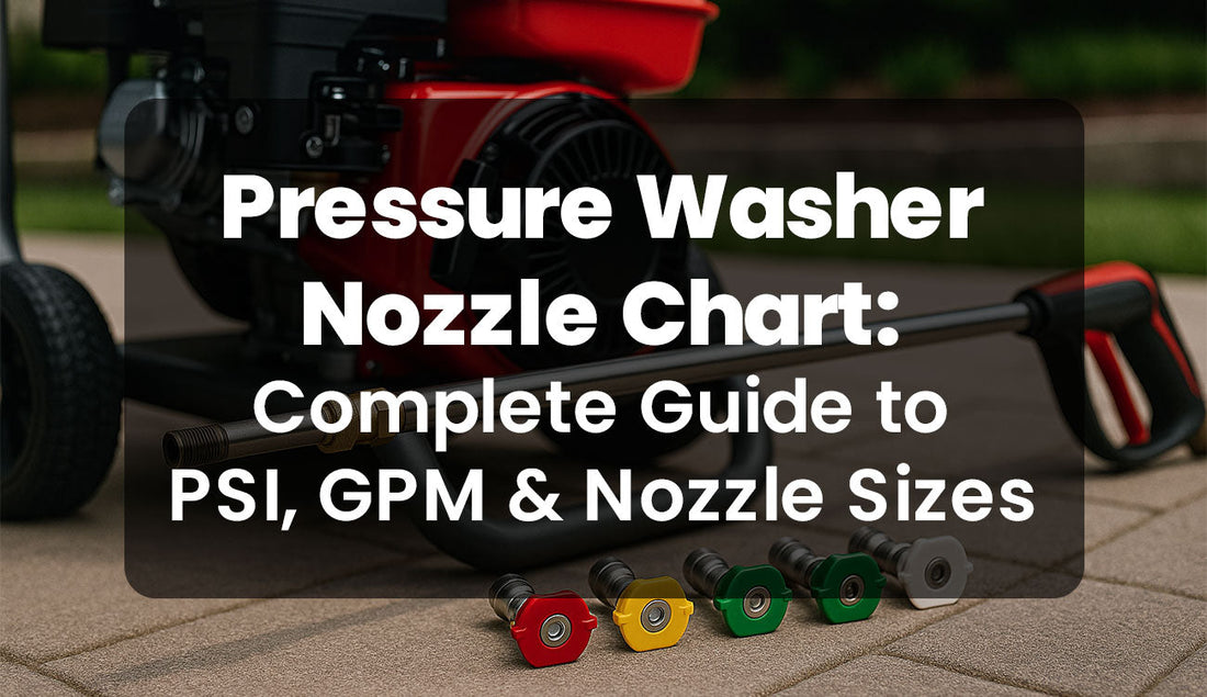 Pressure Washer Nozzle Chart: Complete Guide to PSI, GPM & Nozzle Sizes