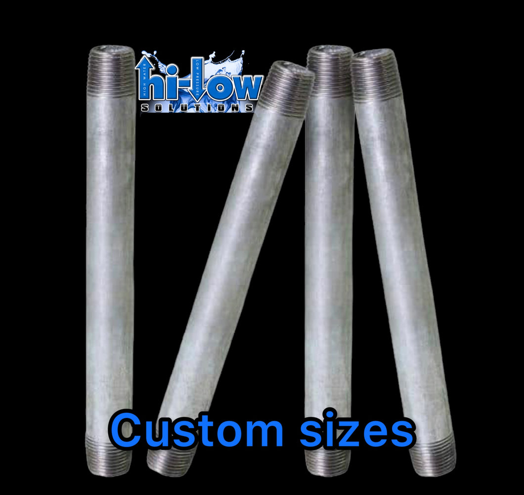 Custom Size 3/8 Galvanized pipes for Tornado Bars