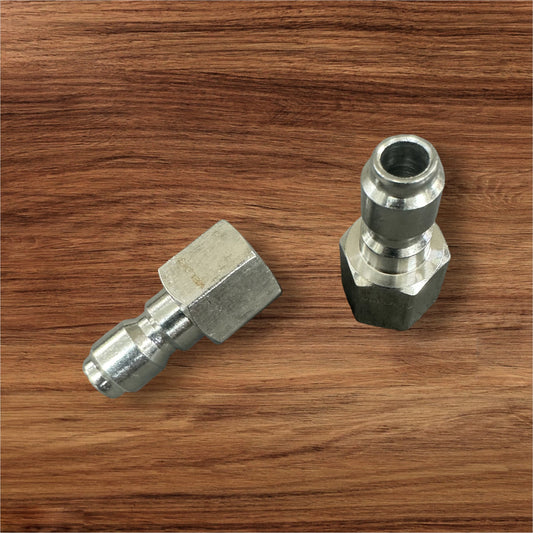1/4” Female Stainless Steel Plug Quick Connect