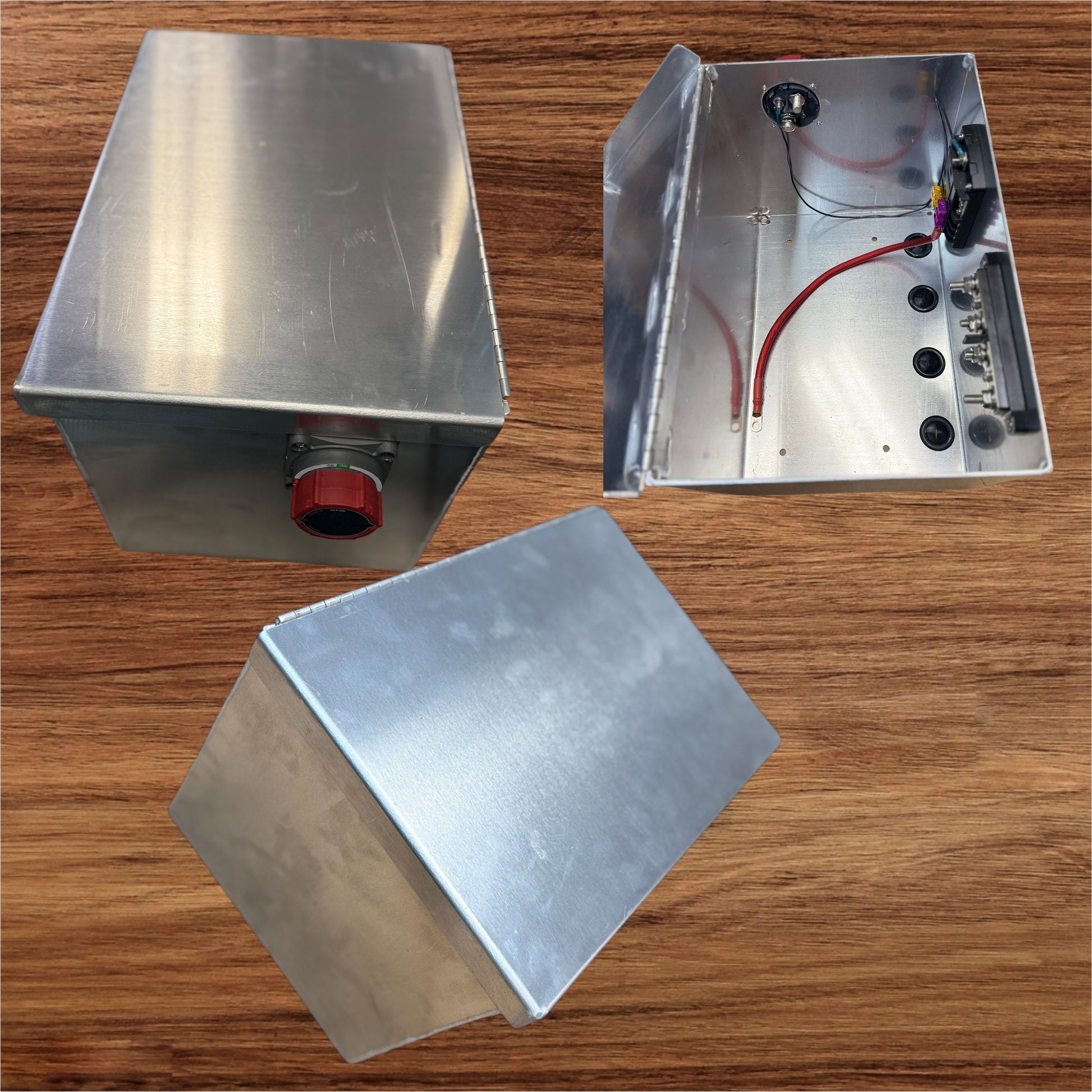 aluminum battery box with milled slot for heating cable DIY