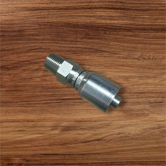 1/2” MPT x 1/2” Swivel Pressure Hose Crimp - Striaght
