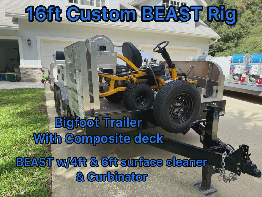 Custom Built Pressure Cleaning Trailer Rigs - Hi-Low Solutions